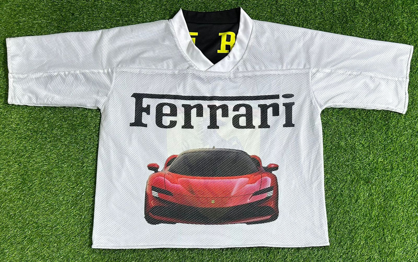 Reversible Ferrari Mesh Jersey Oversized Cropped