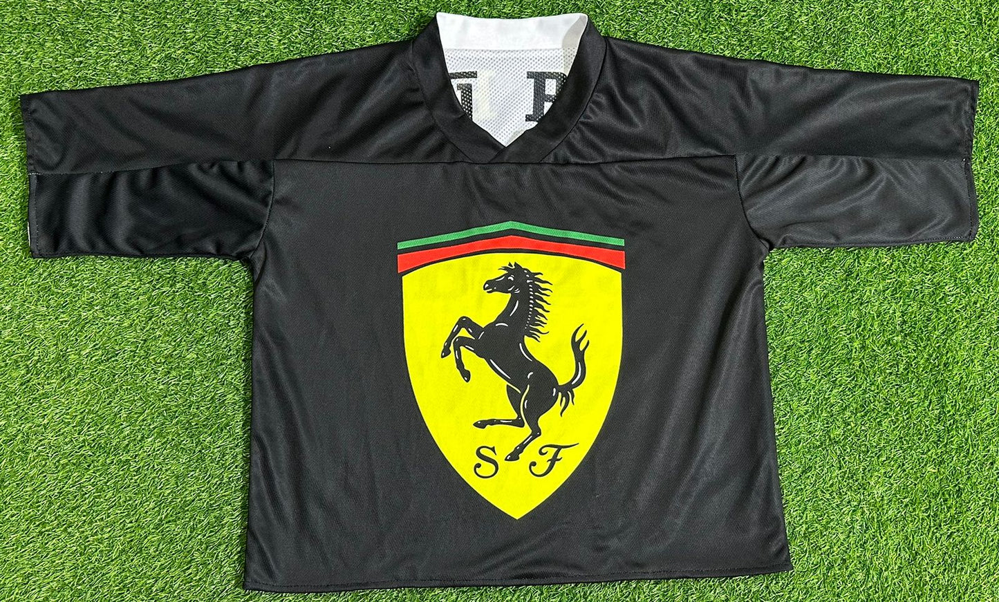 Reversible Ferrari Mesh Jersey Oversized Cropped