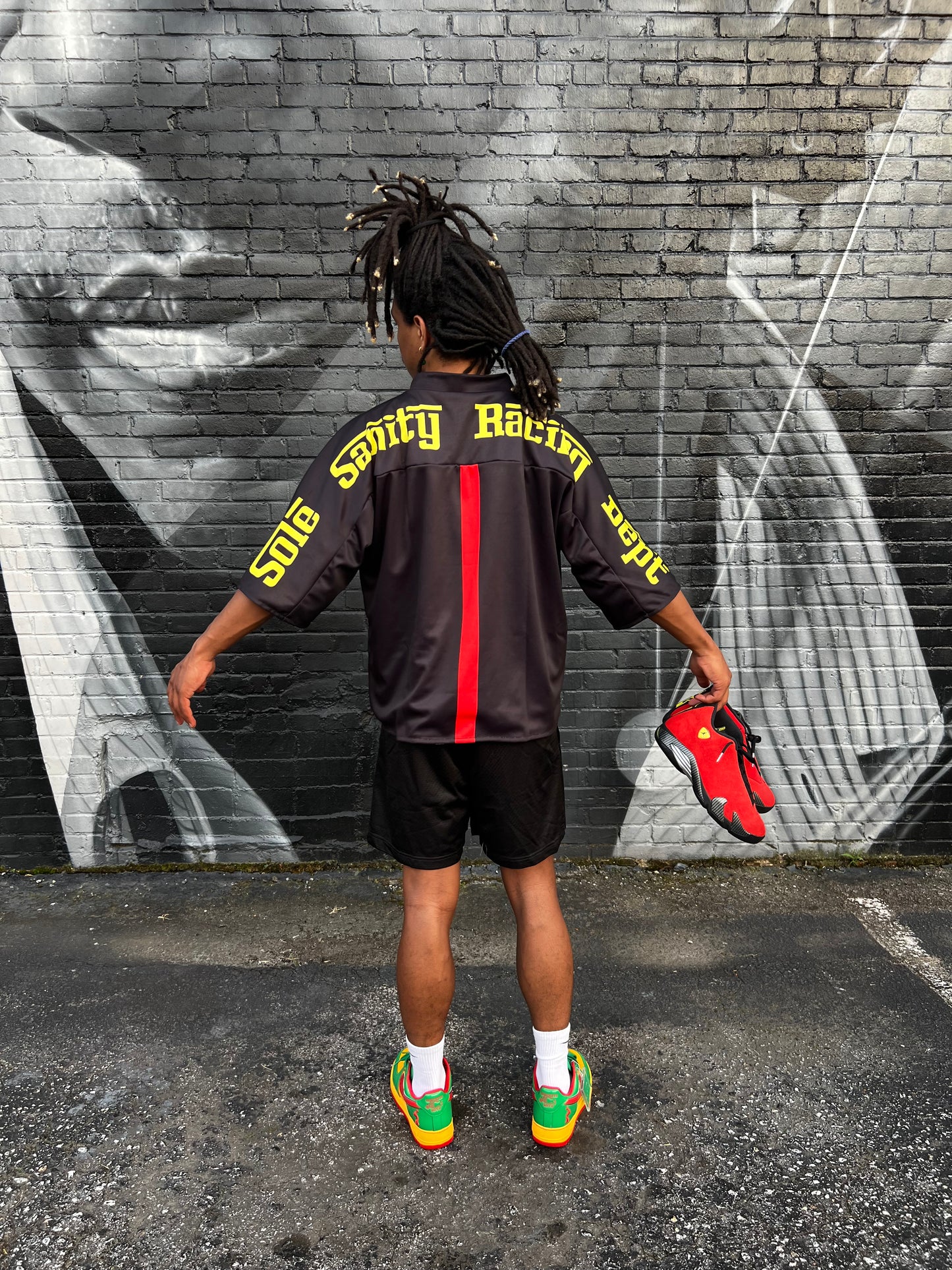 Reversible Ferrari Mesh Jersey Oversized Cropped